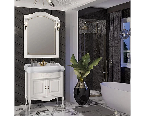 Заказать Зеркало 76х103,1 см белый матовый Opadiris Лоренцо в магазине сантехники Santeh-Crystal.ru