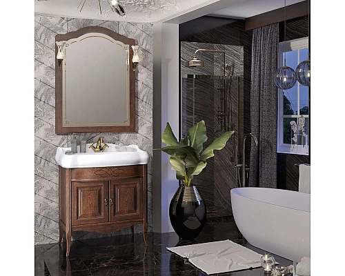 Заказать Зеркало 76х103,1 см светлый орех Opadiris Лоренцо в магазине сантехники Santeh-Crystal.ru