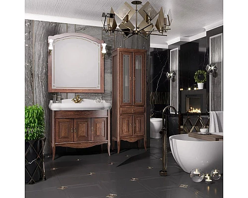 Заказать Зеркало 96х103,1 см светлый орех Opadiris Лоренцо в магазине сантехники Santeh-Crystal.ru