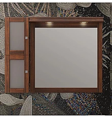 Зеркальный шкаф 101х78 см светлый орех Opadiris Мираж