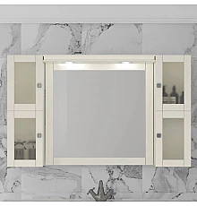 Зеркальный шкаф 124х78 см слоновая кость Opadiris Мираж