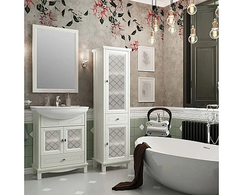 Заказать Зеркало 65х90 см слоновая кость Opadiris Омега Z0000006456 в магазине сантехники Santeh-Crystal.ru