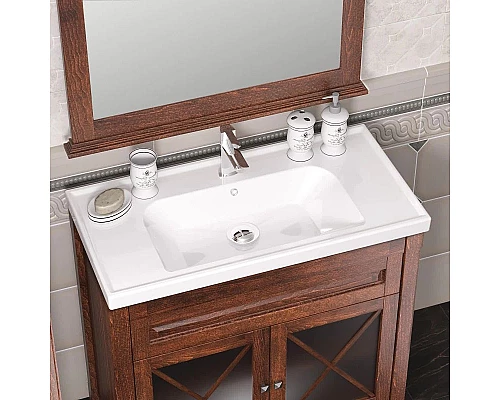 Купить Зеркало 80х88 см светлый орех Opadiris Палермо 00-00002352 в магазине сантехники Santeh-Crystal.ru