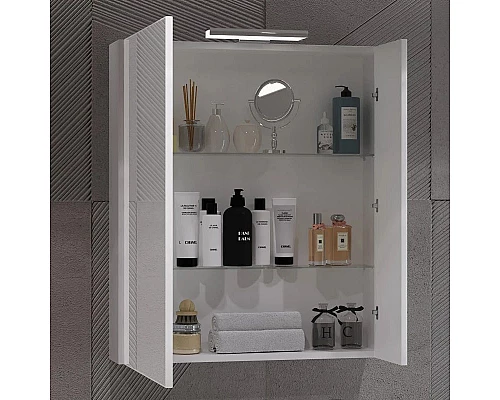 Купить Зеркальный шкаф 70х80 см белый глянец Opadiris Арабеска 00-00005577 в магазине сантехники Santeh-Crystal.ru