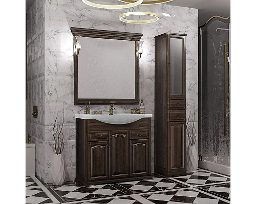 Приобрести Зеркало 104х101 см орех антикварный Opadiris Риспекто в магазине сантехники Santeh-Crystal.ru