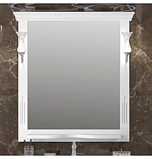 Зеркало 104х101 см белый матовый Opadiris Риспекто