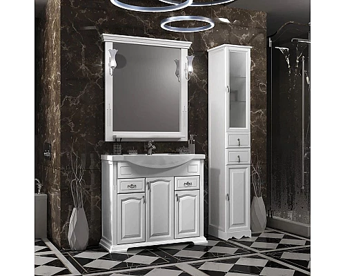 Заказать Зеркало 104х101 см белый матовый Opadiris Риспекто в магазине сантехники Santeh-Crystal.ru