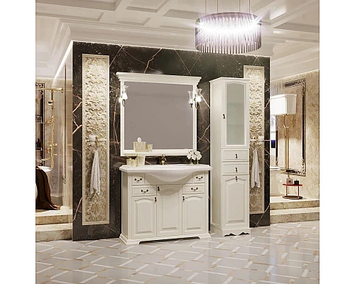 Купить Зеркало 109х101 см слоновая кость Opadiris Риспекто в магазине сантехники Santeh-Crystal.ru