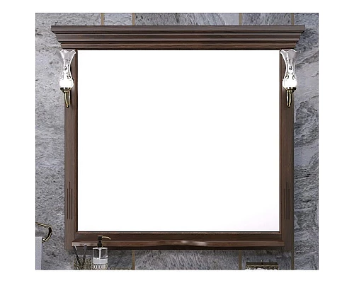 Приобрести Зеркало 109х101 см орех антикварный Opadiris Риспекто в магазине сантехники Santeh-Crystal.ru