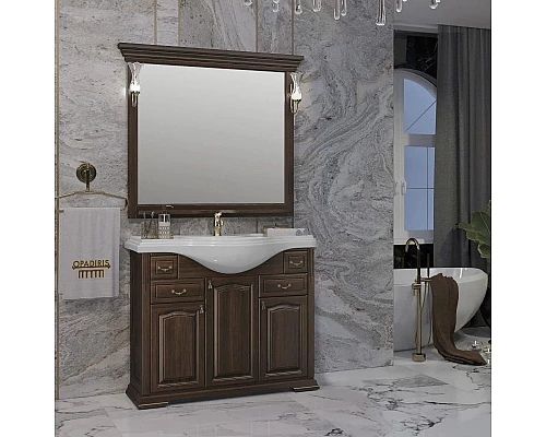 Приобрести Зеркало 109х101 см орех антикварный Opadiris Риспекто в магазине сантехники Santeh-Crystal.ru