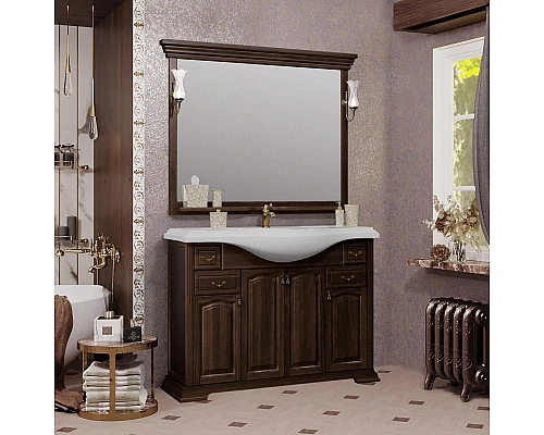 Заказать Зеркало 129х101 см орех антикварный Opadiris Риспекто в магазине сантехники Santeh-Crystal.ru