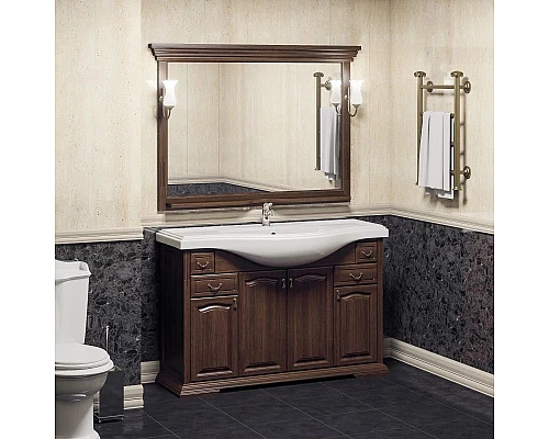 Заказать Зеркало 129х101 см орех антикварный Opadiris Риспекто в магазине сантехники Santeh-Crystal.ru