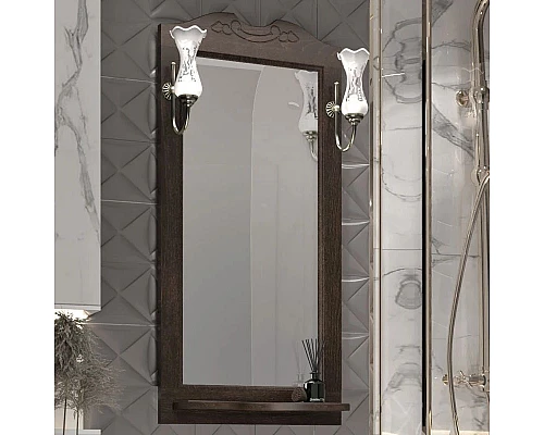 Приобрести Зеркало 51х103,5 см орех антикварный Opadiris Тибет в магазине сантехники Santeh-Crystal.ru