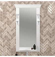 Зеркало 57,5х101 см белый матовый Opadiris Риспекто