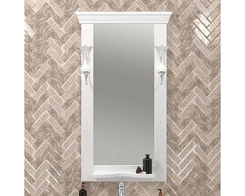 Заказать Зеркало 57,5х101 см белый матовый Opadiris Риспекто в магазине сантехники Santeh-Crystal.ru