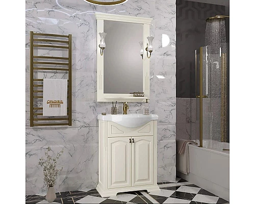 Заказать Зеркало 67,5х101 см слоновая кость Opadiris Риспекто в магазине сантехники Santeh-Crystal.ru