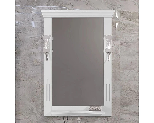Приобрести Зеркало 67,5х101 см белый матовый Opadiris Риспекто в магазине сантехники Santeh-Crystal.ru