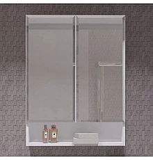 Зеркальный шкаф 61х80 см белый Opadiris Фреш