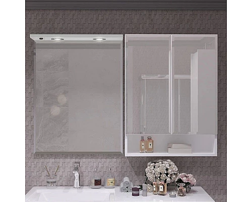 Заказать Зеркальный шкаф 61х80 см белый Opadiris Фреш в магазине сантехники Santeh-Crystal.ru