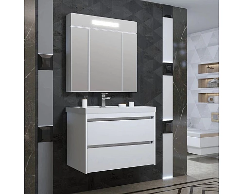 Заказать Зеркальный шкаф 75х80 см белый Opadiris Фреш Z0000010398 в магазине сантехники Santeh-Crystal.ru