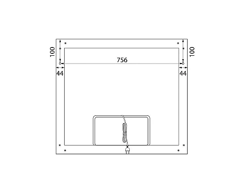 Заказать Зеркало 80х70 см черный IDDIS Slide SLI8000i98 в магазине сантехники Santeh-Crystal.ru