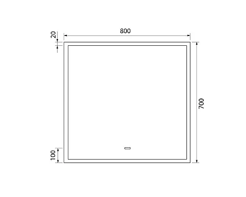 Заказать Зеркало 80х70 см черный IDDIS Slide SLI8000i98 в магазине сантехники Santeh-Crystal.ru
