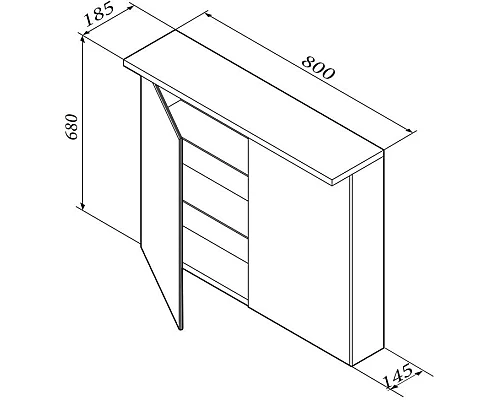 Приобрести Зеркальный шкаф 80х68 см белый глянец Am.Pm Spirit M70MCX0801WG в магазине сантехники Santeh-Crystal.ru