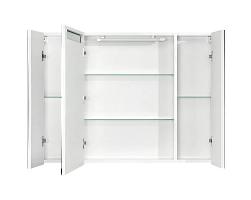 Купить Зеркальный шкаф 100х75 см белый глянец Акватон Мадрид 1A111602MA010 в магазине сантехники Santeh-Crystal.ru