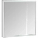 Зеркальный шкаф 80х81 см белый глянец L Акватон Нортон 1A249202NT010