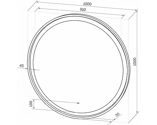 Заказать Зеркало 100х100 см Art&Max Napoli AM-Nap-1000-DS-F в магазине сантехники Santeh-Crystal.ru