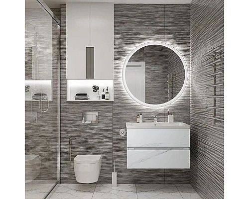 Купить Зеркало 100х100 см Art&Max Napoli AM-Nap-1000-DS-F-White в магазине сантехники Santeh-Crystal.ru