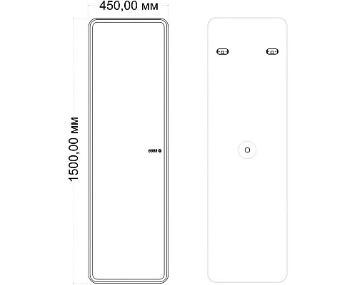 Приобрести Зеркало 45х150 см Art&Max Terni AM-Ter-450-1500-DS-F-T в магазине сантехники Santeh-Crystal.ru
