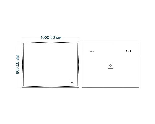 Приобрести Зеркало 100х80 см Art&Max Firenze AM-Fir-1000-800-DS-F-H в магазине сантехники Santeh-Crystal.ru