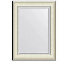 Зеркало 54х74 см белая кожа с хромом Evoform Exclusive BY 7449