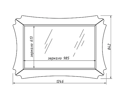 Заказать Зеркало 124,6х84,2 см светло-бежевый матовый Caprigo Bourget 11032-B002 в магазине сантехники Santeh-Crystal.ru