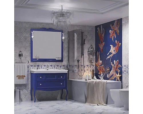 Заказать Зеркало 101х102,6 см сапфир Opadiris Валери в магазине сантехники Santeh-Crystal.ru