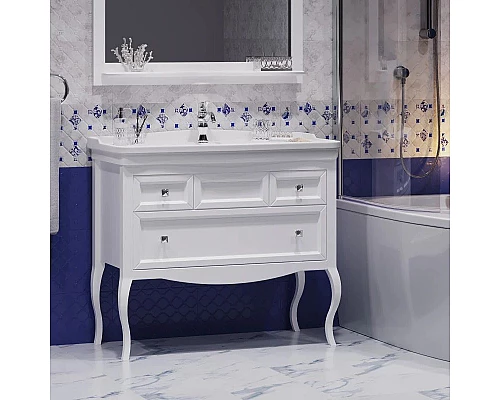 Купить Зеркало 101х102,6 см белый матовый Opadiris Валери в магазине сантехники Santeh-Crystal.ru