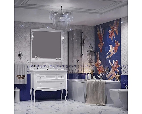 Купить Зеркало 101х102,6 см белый матовый Opadiris Валери в магазине сантехники Santeh-Crystal.ru