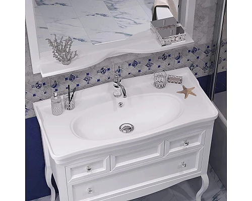 Купить Зеркало 101х102,6 см белый матовый Opadiris Валери в магазине сантехники Santeh-Crystal.ru