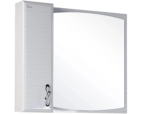 Купить Зеркальный шкаф 82х73 см белый глянец L Onika Вальс 208508 в магазине сантехники Santeh-Crystal.ru