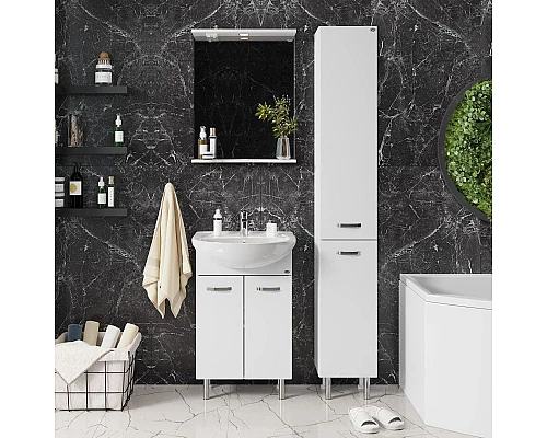 Приобрести Зеркало 50х70 см белый глянец Onika Коралл 205023 в магазине сантехники Santeh-Crystal.ru