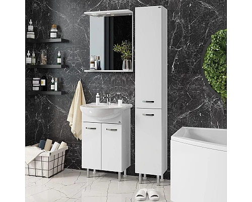 Приобрести Зеркало 50х70 см белый глянец Onika Коралл 205023 в магазине сантехники Santeh-Crystal.ru