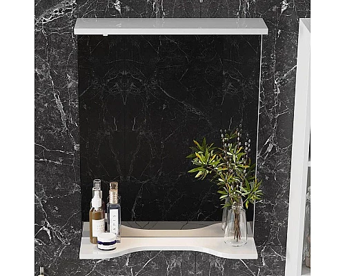 Приобрести Зеркало 50х70 см белый глянец Onika Коралл 205023 в магазине сантехники Santeh-Crystal.ru