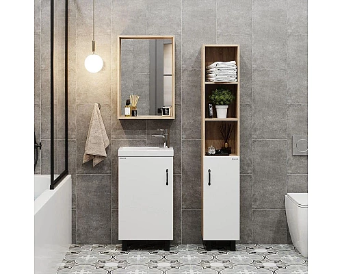 Купить Зеркало 48х70 см дуб сонома Onika Тимбер 204803 в магазине сантехники Santeh-Crystal.ru