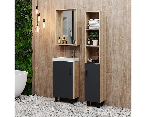 Купить Зеркало 48х70 см дуб сонома Onika Тимбер 204803 в магазине сантехники Santeh-Crystal.ru