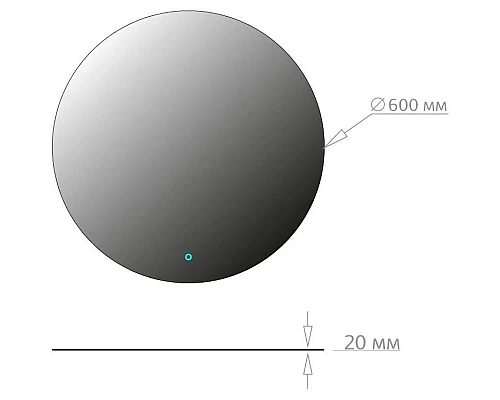 Купить Зеркало 60х60 см Onika Сола 206086 в магазине сантехники Santeh-Crystal.ru