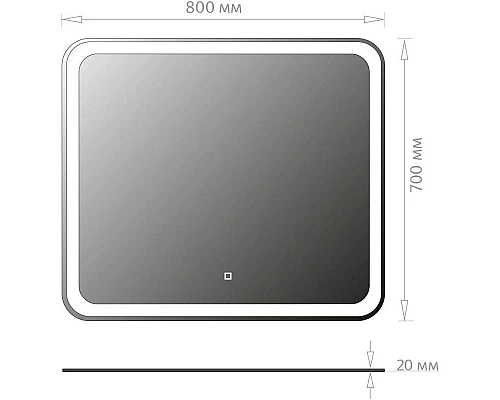 Заказать Зеркало 80х70 см Onika Магна 208096 в магазине сантехники Santeh-Crystal.ru