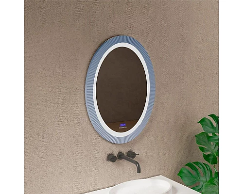 Купить Зеркало 60х80 см голубой Abber Stein AS6601Blau в магазине сантехники Santeh-Crystal.ru