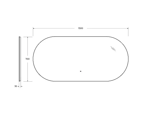 Заказать Зеркало 150х70см Cezares Vague CZR-SPC-VAGUE-1500-700-MOV в магазине сантехники Santeh-Crystal.ru