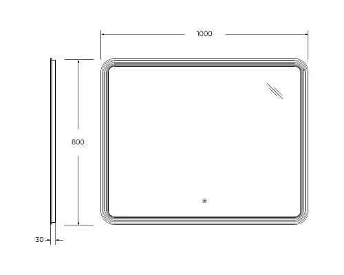 Приобрести Зеркало 100х80см Cezares Duet CZR-SPC-DUET-1000-800-LED-TCH в магазине сантехники Santeh-Crystal.ru